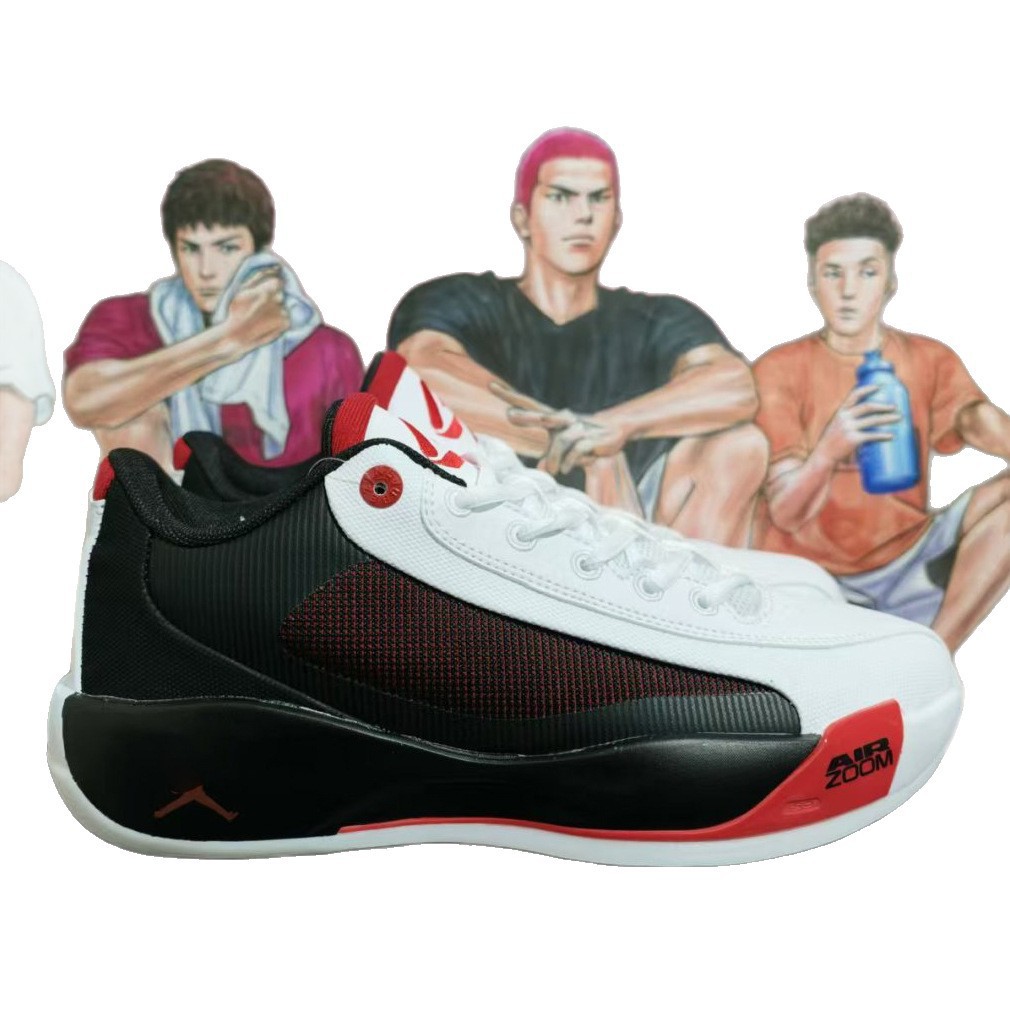 Zapatos de baloncesto de hombre retro ligero, zapatos de fútbol de combate real 77 con almohadilla de aire, zapatos de moda