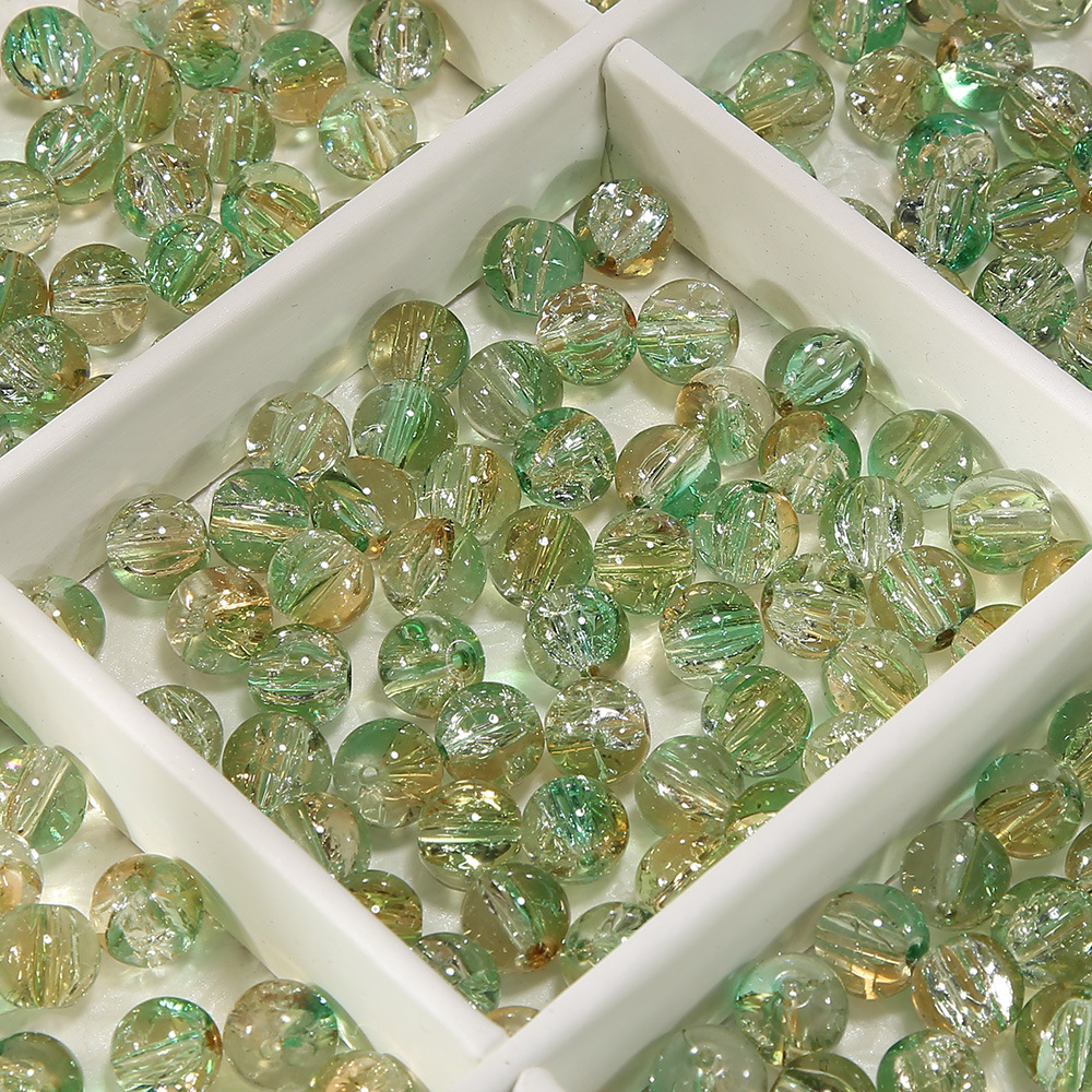 10 ミリメートル [ビッグフィッシュベゴニア] アイスクラック爆発ビーズガラスビーズ手作り diy ブレスレットビーズジュエリーアクセサリー素材