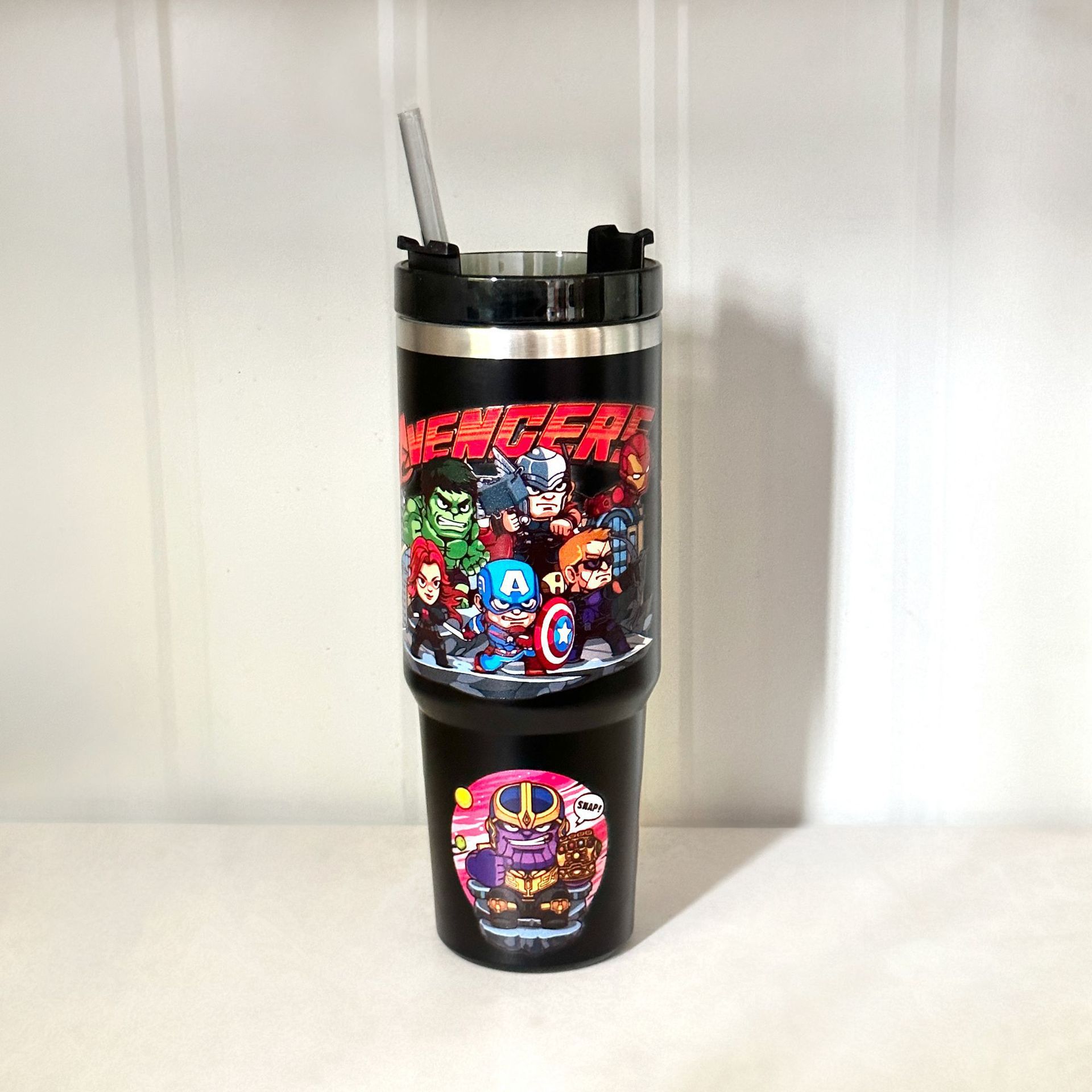 Taza de hielo de patrón de dibujos animados de anime transfronterizo Taza de coche de 30oz Taza de café de aislamiento al vacío de acero inoxidable 304