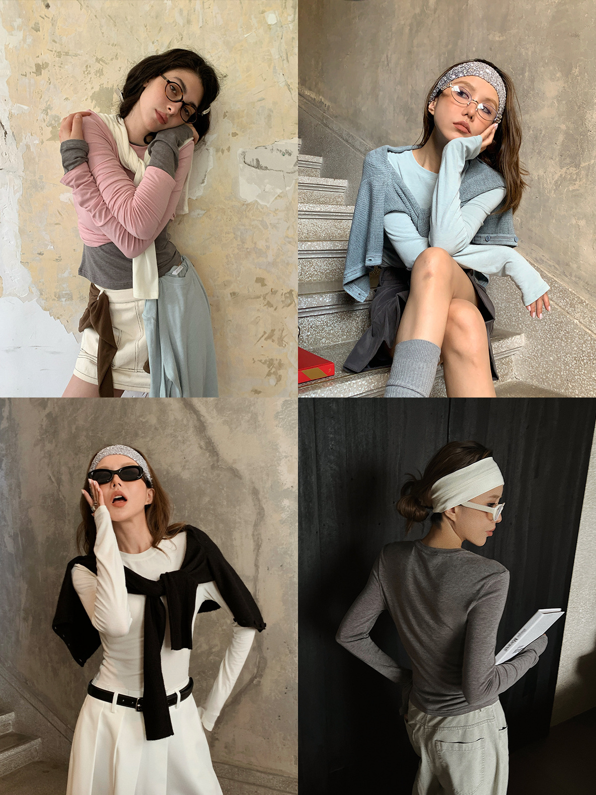 UNITY MODE ベーシックモデル マルチカラー 韓国風 ベースレイヤー 長袖Tシャツ レディース 秋トップス 241150