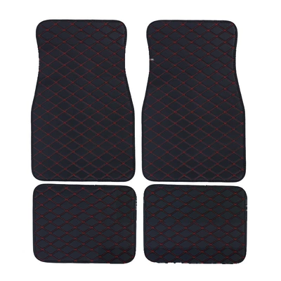trade car carpets, Amazon cross-border | Universal Foot Pad - black-with-red-line-flat-tip-black