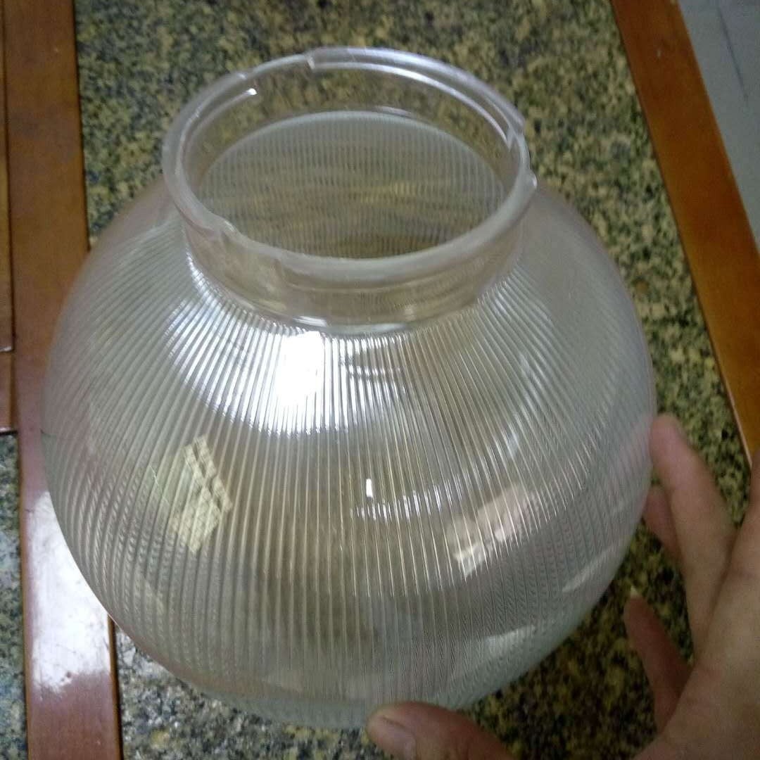 투명 스트라이프 볼 램프 그늘 아크릴 플라스틱 라운드 스트리트 라이트 조경 조명 설비 공장