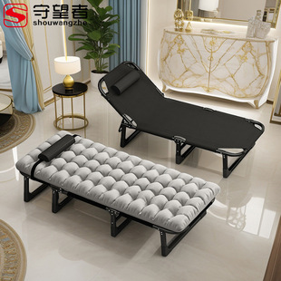 [Watcher] Folding Bed Office Lunch Break Artifact Home Backrest Recliner Outdoor Camping March Accompanying Bed