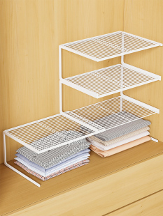 Wardrobe Layered Partition Storage Cabinet Retractable Storage Rack in the Cabinet Wardrobe Shoe Cabinet Partition Layered Rack