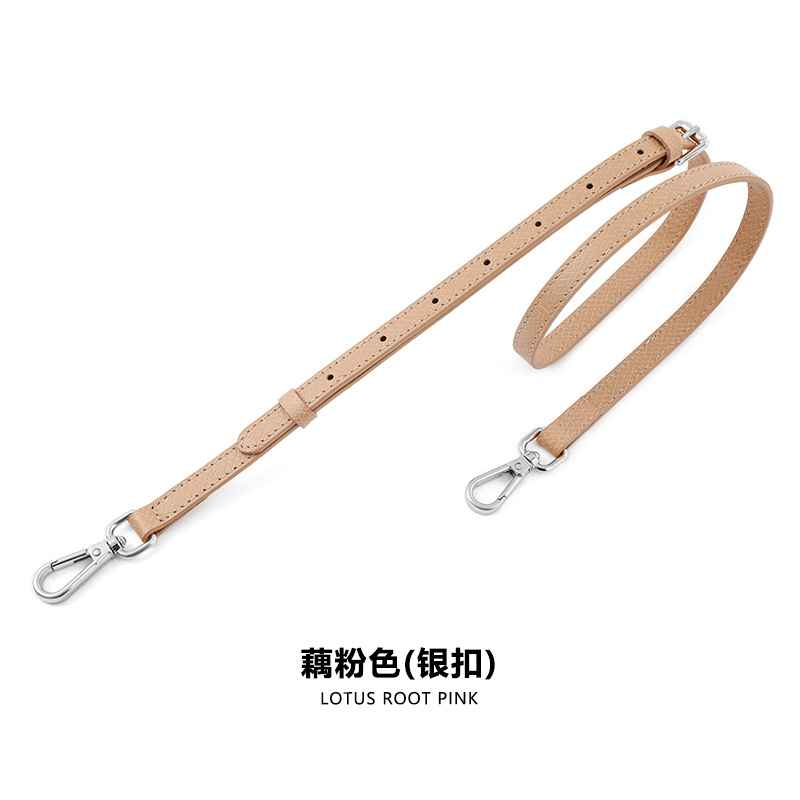 A- 48 first layer cowhide 1.2cm adjustable lotus root starch silver buckle