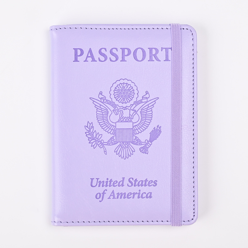 Unisexe De Base Lettre Fleur Faux Cuir Détenteurs De Passeport display picture 1