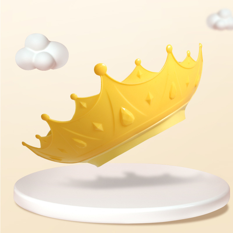 Crown's latest children's silicone shower cap ear protection type adjustable baby shampoo child shampoo cap shampoo artifact