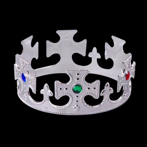 King Crown Children's Prom Dress Up Party Supplies Prince Crown Birthday Plated Plastic Crown Headband Plastic
