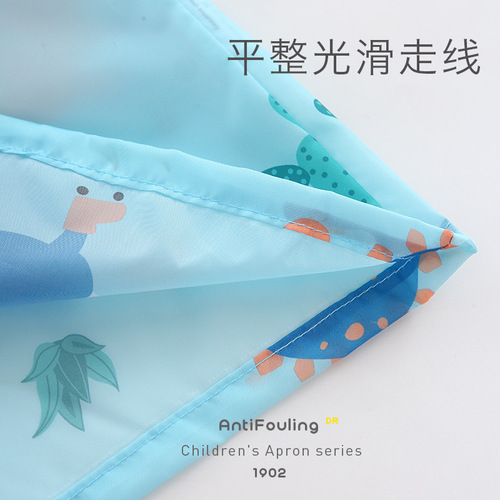 Children's painting smock waterproof and anti-dirty baby eating clothes painting apron long-sleeved art for kindergarten spring and summer