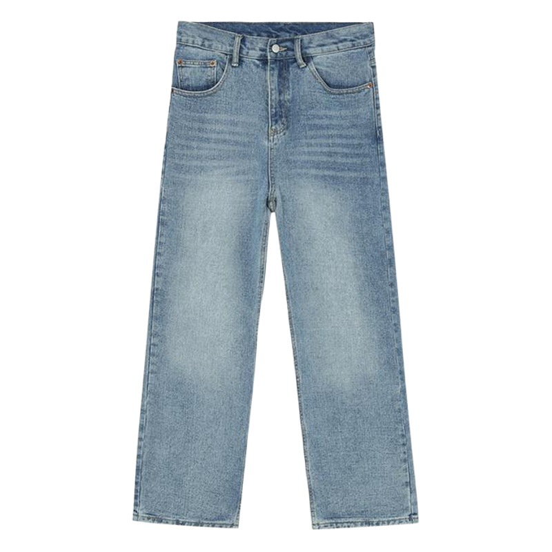 MTLClothes ropa de hombre | 4 colores estilo coreano pantalones de mezclilla recta estilo retro de los hombres pantalones sueltos de moda