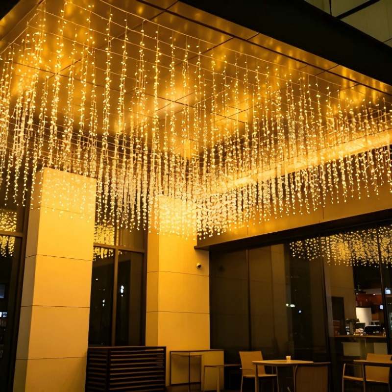 Ice Strip Lights Waterfall Lights Led String Lights Holiday Outdoor Decorative Lights Low Voltage Fairy Lights Curtain Lights