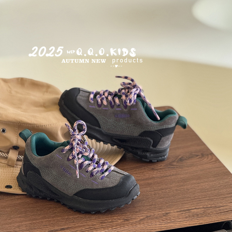 2025秋季新款儿童高品质真皮运动鞋时尚潮流男女童户外徒步登山鞋|undefined