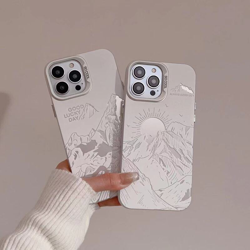 Advanced laser sunset Jinshan for Apple 15Promax mobile phone case iPhone14/13 tide brand 11/12pm