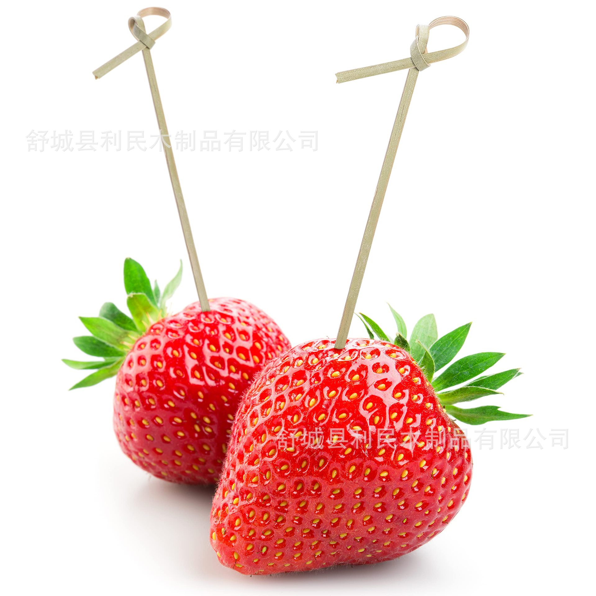 Palo de La Flor palo de bambú verde personalidad creativa desechable palo de fruta tijeras palo rojo y negro palo de la flor 100 unids/bolsa