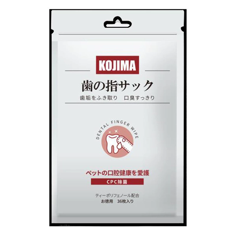 Японские kojima Домашние животные Чистящие пальцы Зубные щетки влажные салфетки Кошки Чистящие зубы Удаляет неприятный запах изо рта Собаки Очистка полости рта