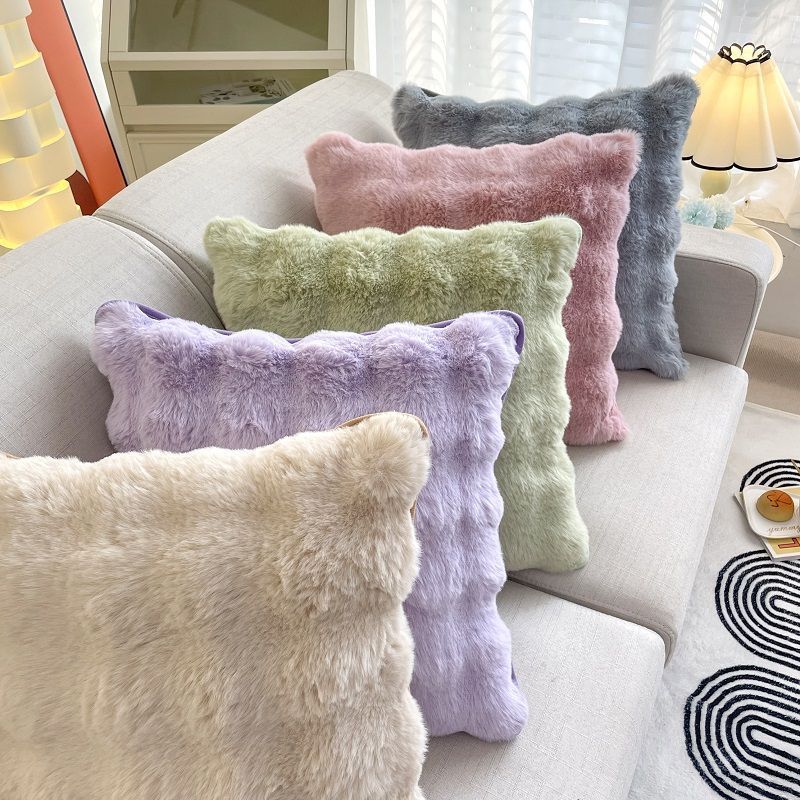 Square pillow, sofa, cream pillowcase, high-quality style, increased thickness