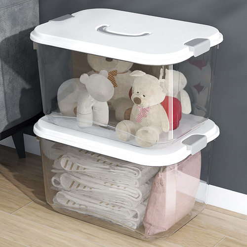 [Nafenai] Transparent storage box household snack toy storage box sealed dust-proof dormitory transparent storage box