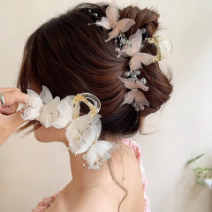 超仙灵动蝴蝶抓夹2025新款女高级感森系百搭鲨鱼夹半扎发抓夹发饰