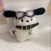 Glasses, white guitar, belt, small bell