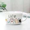 5,25 дюйма, с ручкой, с крышкой, Мультяшный кот life