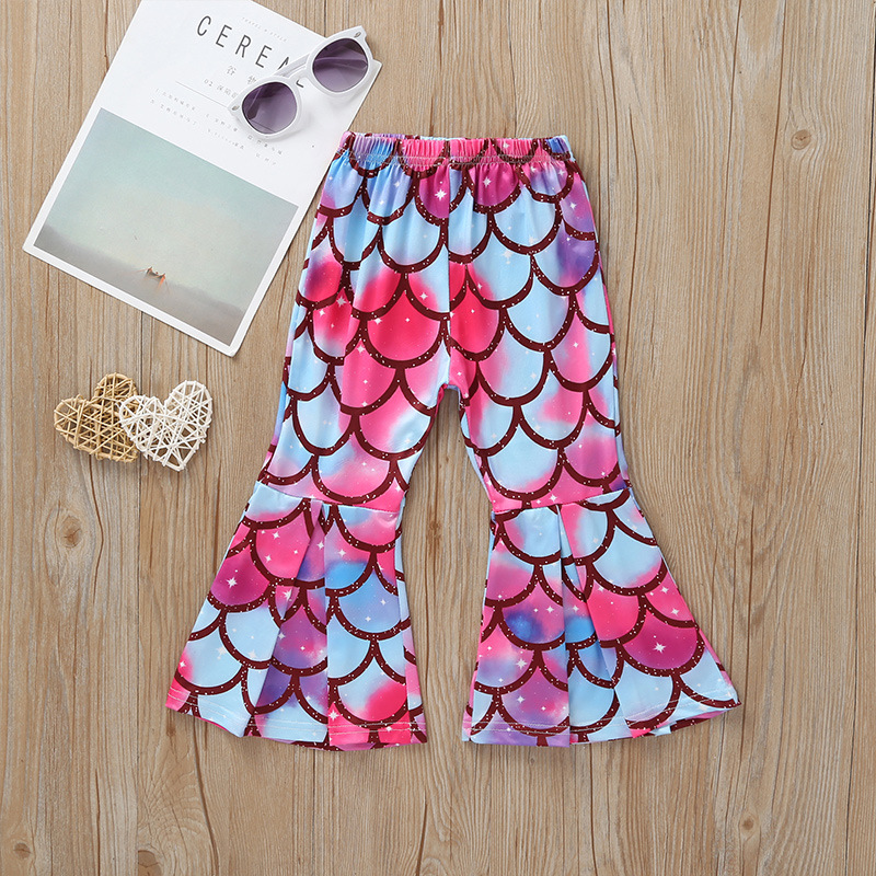 Wholesale Children's Shell Fish Tail Short-sleeved T-shirt Flared Pants Two-piece Nihaojewelry display picture 6