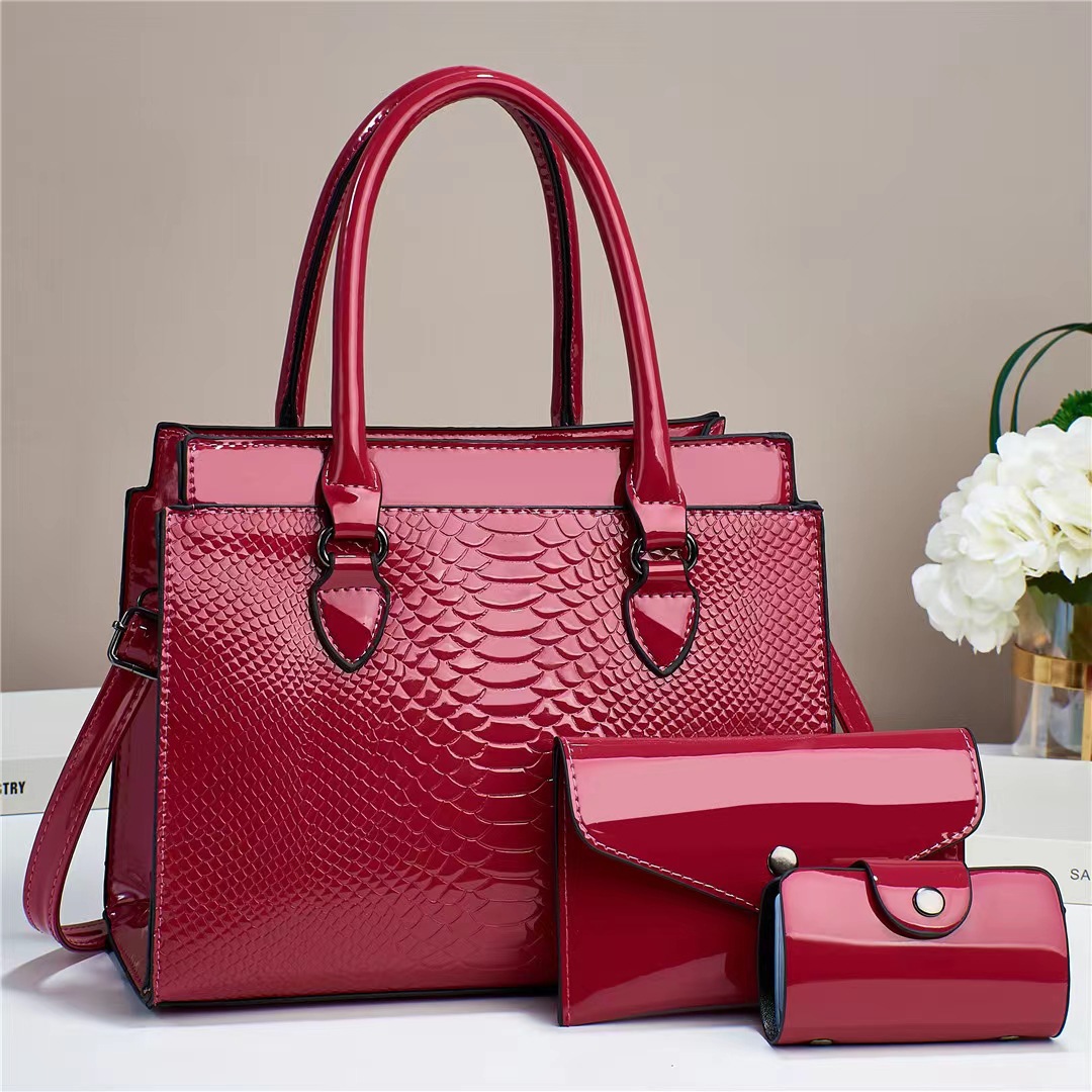 Card Holder, Bag Sets, Tote Bag Bags Type Daily, Street, Shopping Occasion Pu Leather Material Women's Pu Leather Solid Color Elegant Vintage Style Classic Style Square Zipper Card Holder Bag Sets Tote Bag