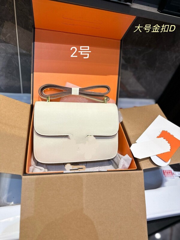 hjia ep 第一層牛革手作りワックス糸カンカンバッグ 19/24 カジュアルクロスボディ H バックルスチールハードウェア本革スチュワーデスバッグ|undefined