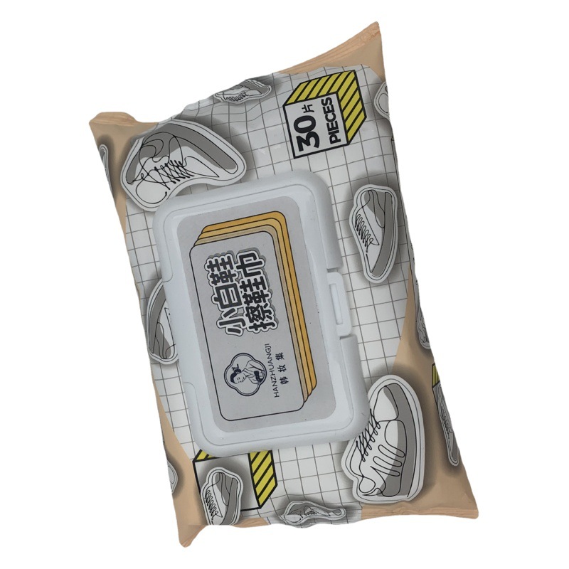 Disposable shoe wipes sneaker decontamination cleaner white disposable shoe wipes factory two yuan department store wholesale