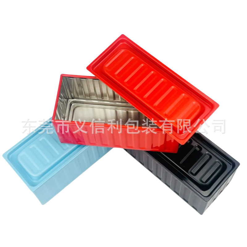 wholesale multi-color container shape tin box for gift food