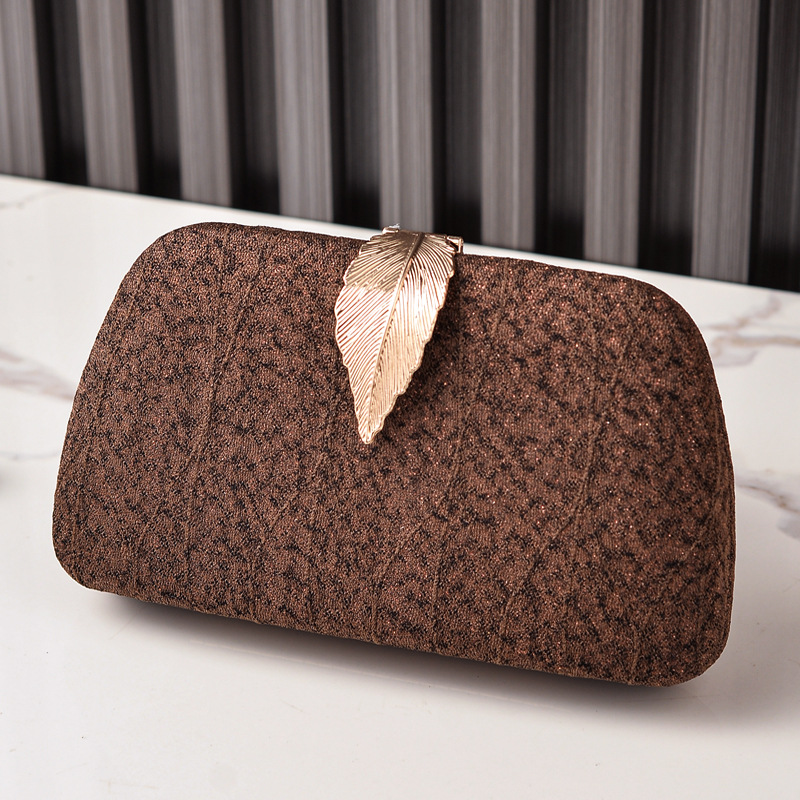 Nueva moda europea y americana hojas bolsas de cena vestidos de fiesta bolsas de mano simple retro cheongsam bolsas clucth