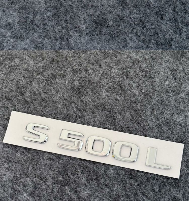 Mercedes-Benz car emblem, rear badge, E/C-Class, E300L/GLC/GLE/AMG/260L, alphanumeric and English lettering