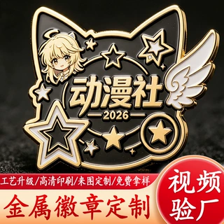 仿珐琅徽章定制烤漆卡通创意锌合金动漫IP社团胸章金属徽章礼品