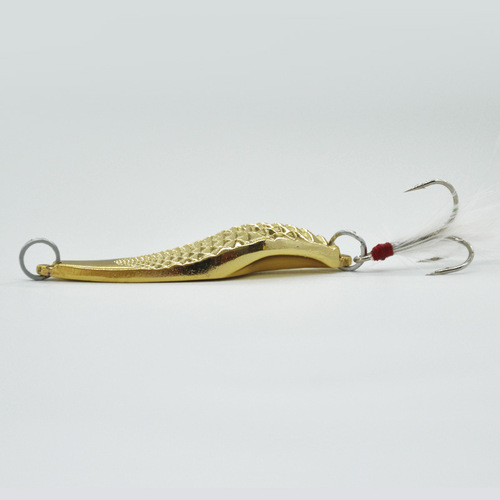 Lure Baits Wholesale with Reinforced Feather Hooks Freshwater Metal Baits for Largemouth Bass CHAO Grade Leech Shiny Baits