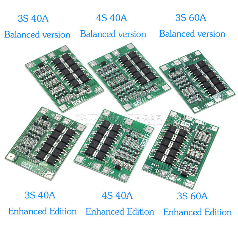 3 strings 12v 18650 lithium battery control protection board 25A30A40A60A same port split with balanced charging 3 strings 12v 18650 lithium battery control protection board 25A30A40A60A same port split with balanced charging