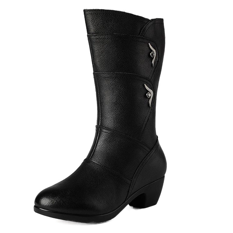 Otoño 2022 Ann botas de mujer botas largas forradas de vellón estilo británico Martin botas de primavera y otoño botas individuales botas altas de caballero