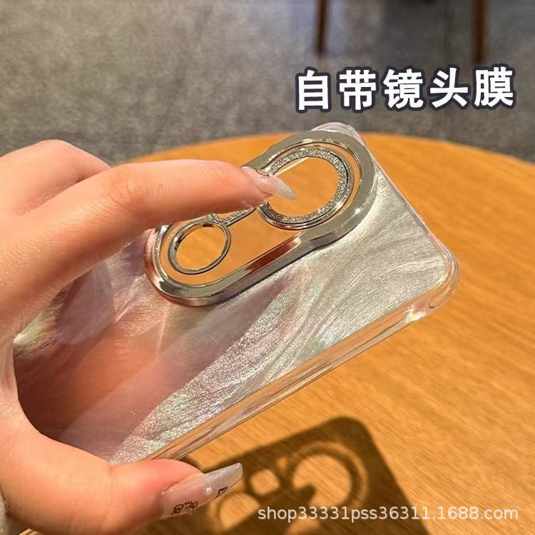 軽奢羽纱Y500 携帯電話ケース Y300i Y200i Y78対応 精密穴あきグリッターレンズフィルム 高級ケース|undefined