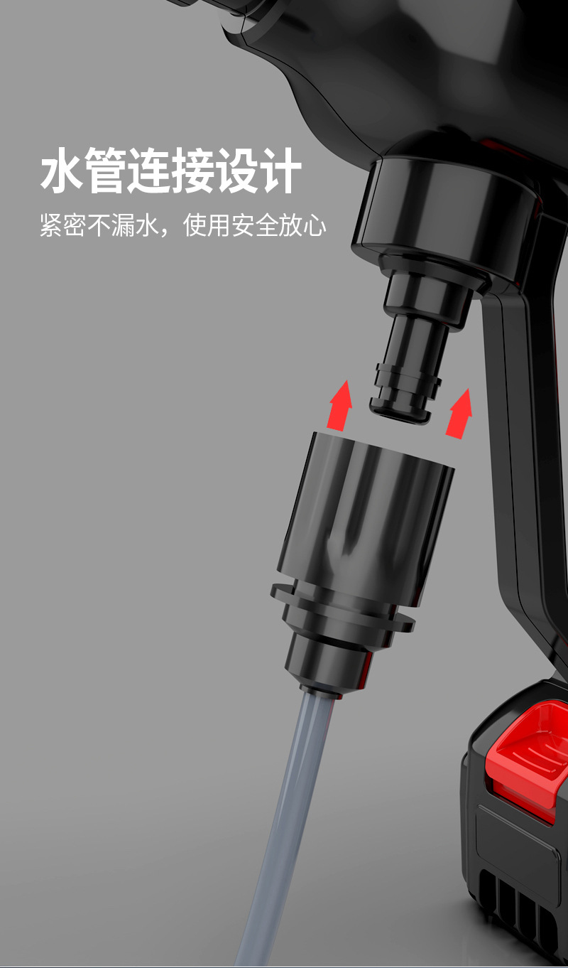 Wireless Car washer Lithium electric car washer car wash water gun handheld rechargeable portable washing machine high pressure brushless electric