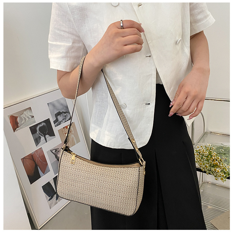 Vintage Solid Color Underarm Bag - Image 6