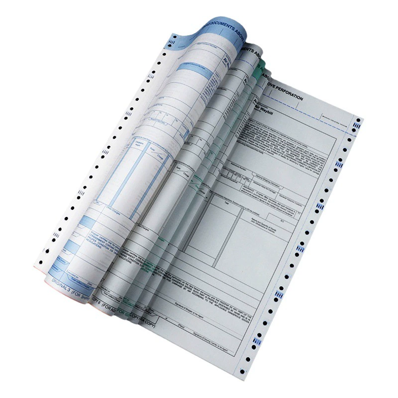 12-частный авиационный накладной, международная версия, нейтральный, перфорированный, печатный авиационный накладной, 6-частный печатный авиационный накладной