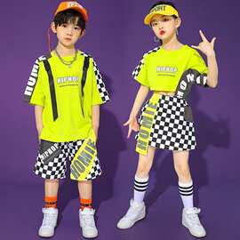 六一儿童节表演服装拉拉队小学生少儿炫酷套装嘻哈街舞爵士潮装夏