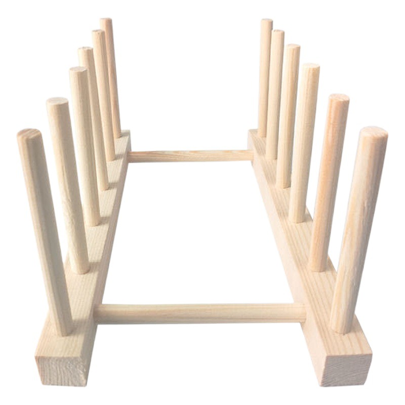 Fábrica Estante de almacenamiento de cocina Vino de bambú Taza de té Estantería Tazón y palillos Estante de almacenamiento Tazón de supermercado multiusos y Plato Estante de drenaje