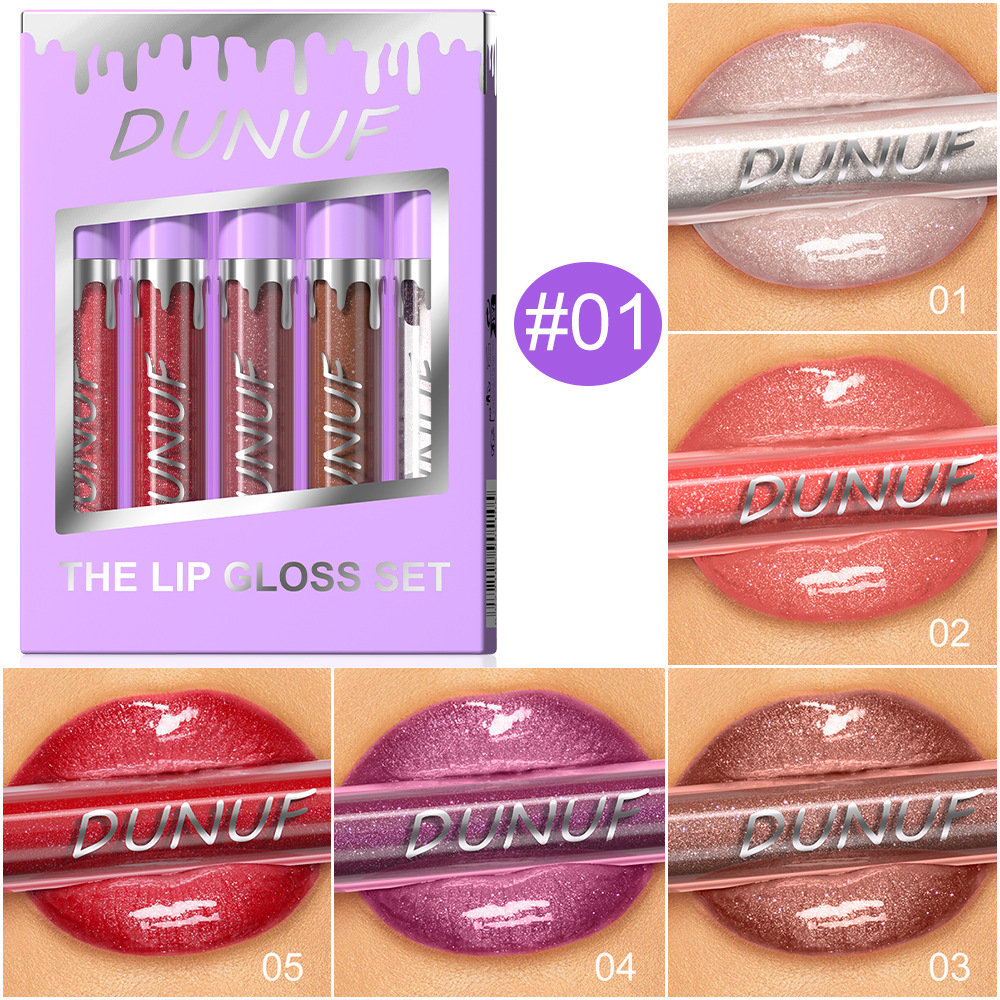 Check out DUNUF 5-tube Moisturizing, hydrating, glossy and easy-to-color lip gloss! Link Disclaimer - Foreign Trade undefined