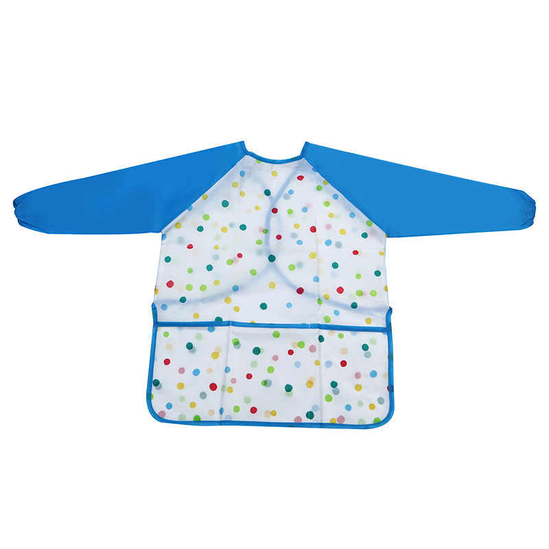 Niños impermeable ropa de comer ropa infantil pintura ropa de manga larga anti-vestir anti-sucio babero anti-fouling overall al por mayor