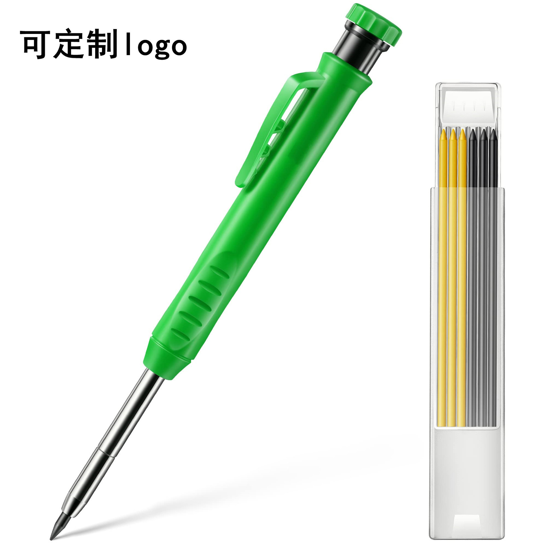 现货笔深孔木工活动笔专业工程木工铅笔可调节标记笔石墨笔芯