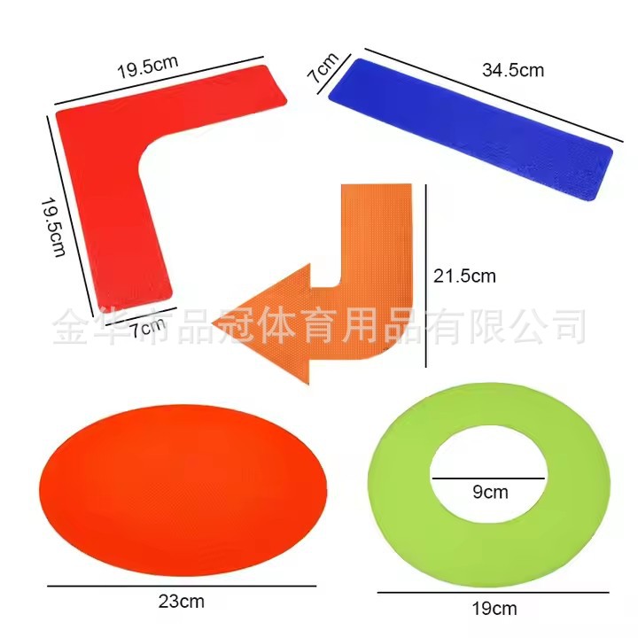 Plato de marca plana rectángulo redondo en ángulo recto goma marcador de almohadilla marcador voleibol tenis campo marcador