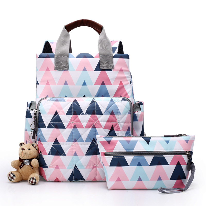 Factory's new diaper, mummy bag, bottle bag, new printed mother and baby bag, waterproof, large capacity and fashionable Backpack