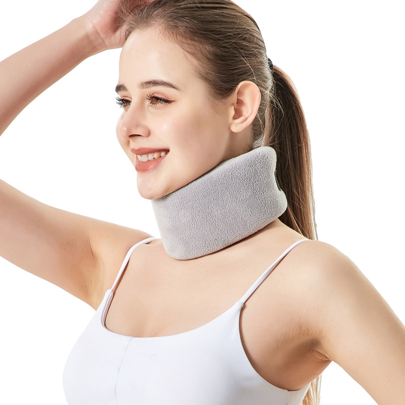 海绵打孔颈托居家旅行睡觉围领透气舒适绒布支撑固定护颈椎脖子套
