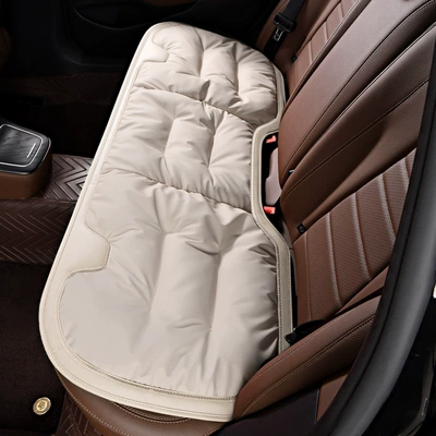 Seat cushion, seat cover, three-piece main driver's seat single-piece - off-white-anti-fouling-leatherlong-rear-seat-soft-and-comfortable