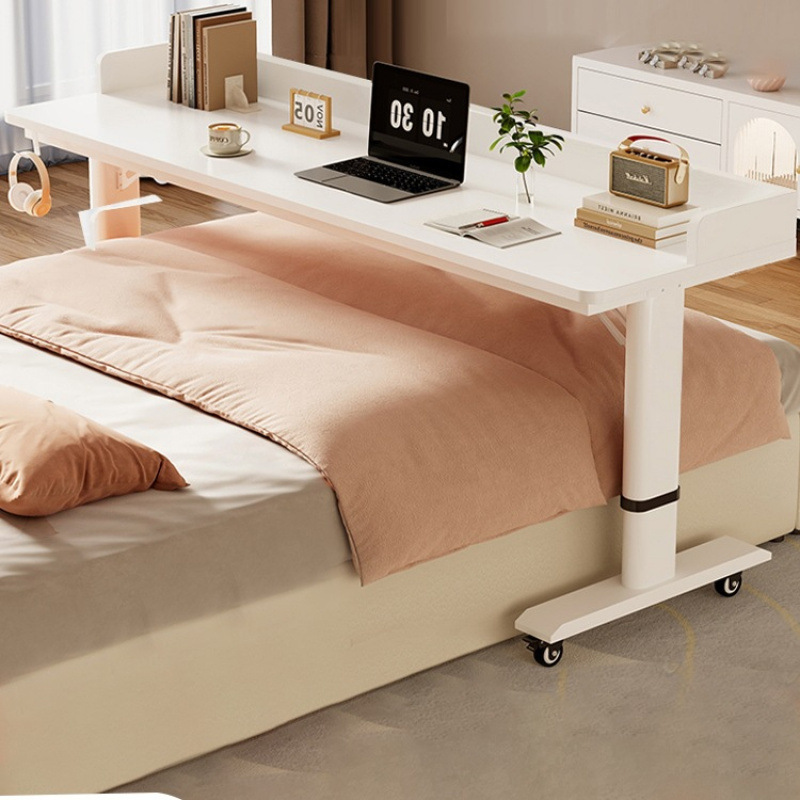 Cross-Bed Table, Movable Lift Table, Bed Computer Table, Lazy Study Desk, Solid Wood Long Desk, Bedside Table