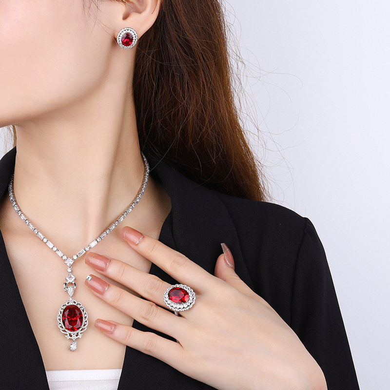 Zhuang Sheng joyería cobre Fondo chapado en oro simulación color tesoro moda retro colgante collar gran denier en forma de piedra principal 15*20